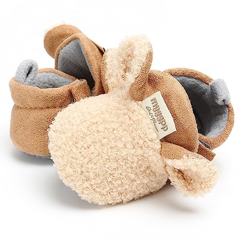 Babyschuhe Winterschuhe Baby Stiefel Krabbelschuhe Weiche Sohle Warme Booties Neugeborenen Lauflernschuhe Kuschelige Fleece-Stiefel mit rutschfestem Boden Stiefel für Kleinkinder von Kfnire