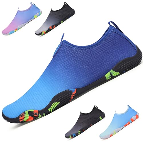 Wasserschuhe Damen Barfuss Schuhe Aquaschuhe Herren Strandschuhe Slip on Rutschfest Schwimmschuhe Schnell Trocknend Badeschuhe Unisex Barfußschuhe Leicht Atmungsaktiv Surfschuhe Sommer, 36-45EU von Kfnire