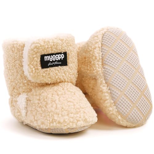 Winterstiefel Babyschuhe Warme Unisex Baby Winterschuhe Krabbelschuhe Winter Fleece Kleinkind Krabbel-& Hausschuhe Anti-Rutsch Weiche Sohle Winterschuhe von Kfnire
