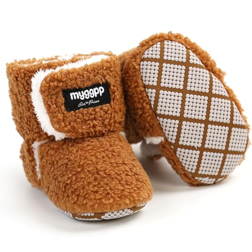 Winterstiefel Babyschuhe Warme Unisex Baby Winterschuhe Krabbelschuhe Winter Fleece Kleinkind Krabbel-& Hausschuhe Anti-Rutsch Weiche Sohle Winterschuhe von Kfnire