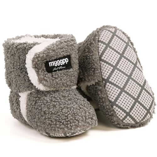 Winterstiefel Babyschuhe Warme Unisex Baby Winterschuhe Krabbelschuhe Winter Fleece Kleinkind Krabbel-& Hausschuhe Anti-Rutsch Weiche Sohle Winterschuhe von Kfnire