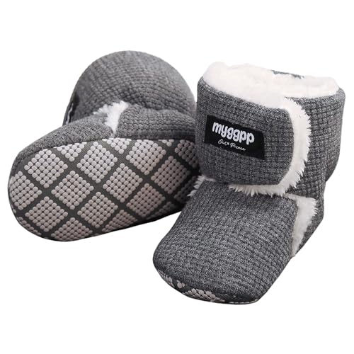 Winterstiefel Babyschuhe Warme Unisex Baby Winterschuhe Krabbelschuhe Winter Fleece Kleinkind Krabbel-& Hausschuhe Anti-Rutsch Weiche Sohle Winterschuhe von Kfnire