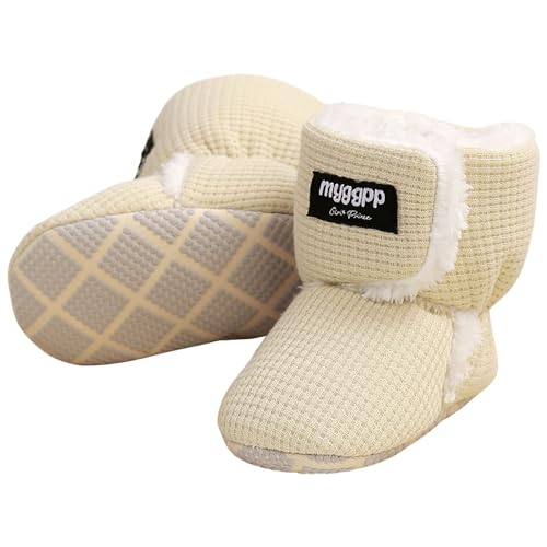 Winterstiefel Babyschuhe Warme Unisex Baby Winterschuhe Krabbelschuhe Winter Fleece Kleinkind Krabbel-& Hausschuhe Anti-Rutsch Weiche Sohle Winterschuhe von Kfnire