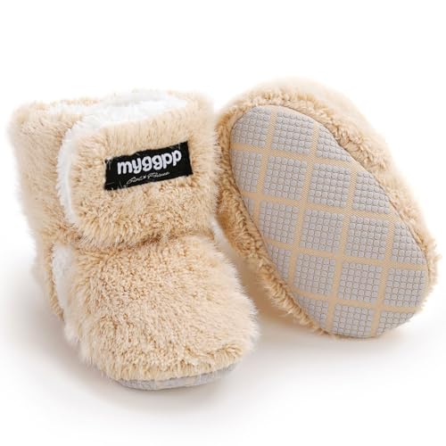 Winterstiefel Babyschuhe Warme Unisex Baby Winterschuhe Krabbelschuhe Winter Fleece Kleinkind Krabbel-& Hausschuhe Anti-Rutsch Weiche Sohle Winterschuhe von Kfnire