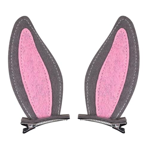 2 x Filz-Hasen-Haarspangen für Mutter und Tochter, passendes Set, rutschfester Halt, modischer Haarschmuck, Aktivkleidung, Filz, Haarnadeln für Mädchen von Kfwfuaee