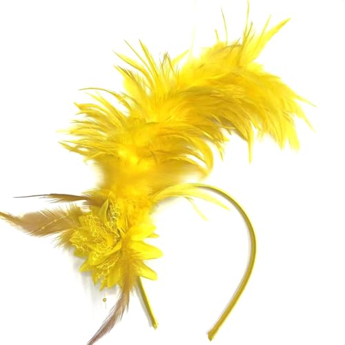 20s Stile Gefiederte Kopfbedeckte Gefiederte Bequeme Elastische Band Vintage Party Haarzubehör Frauen Mädchen Kostüm Kopfbedeckung von Kfwfuaee