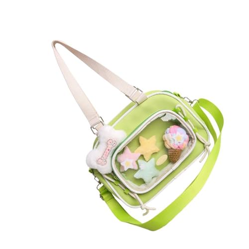 Anime Styles Casual Crossbody Bag Mit Verstellbarem Riemen Und Dekors Zubehör Nylon Umhängetaschen Für Student Teens Anime Badge Display Umhängetasche von Kfwfuaee