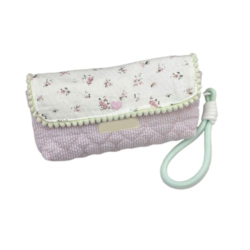 Blumen-Federmäppchen mit Handgelenkschlaufe, große Kapazität, Bleistifttasche, Reise-Organizer, Kosmetiktasche, Blumen-Federmäppchen, D von Kfwfuaee