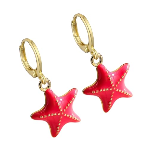 Einzigartige Seesterne Fallen Ohrringe Modische Ohrschnallen Elegante Dangle Ohrringe Statement Für Jugendliche Seesterninnen von Kfwfuaee