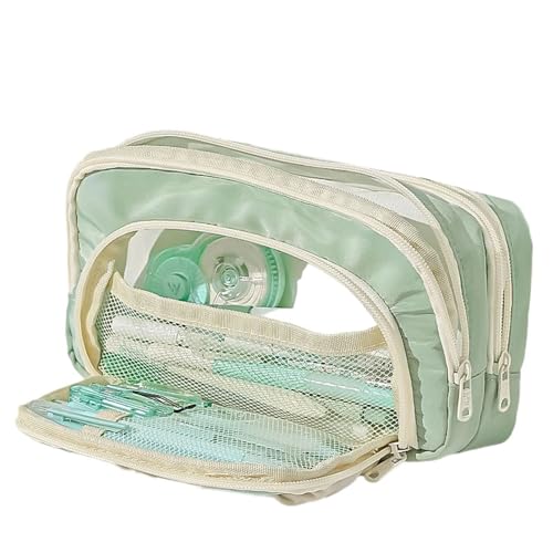 Federmäppchen mit hoher Kapazität, mehrlagiges Federmäppchen, mehrere Fächer, Marker, Stift-Organizer, Künstlerbedarf, Organizer-Tasche, grün Federmäppchen mit hoher Kapazität, mehrlagiges Federmäppchen, mehrere Fächer, Marker, Stift-Organizer, Künstlerbedarf, Organizer-Tasche, grün von Kfwfuaee