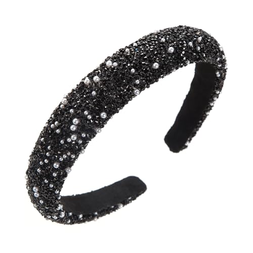 Frauen Mit Schädel Stirnband Mit Glitzern Und Perlen Multi Use Friseur Accessoire Für Lässige Und Formelle Veranstaltung von Kfwfuaee
