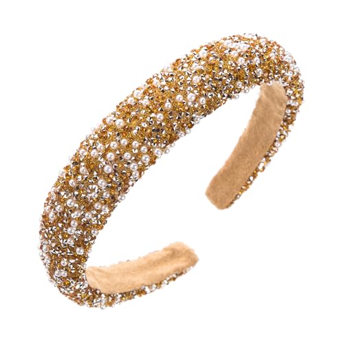 Frauen Mit Schädel Stirnband Mit Glitzern Und Perlen Multi Use Friseur Accessoire Für Lässige Und Formelle Veranstaltung von Kfwfuaee