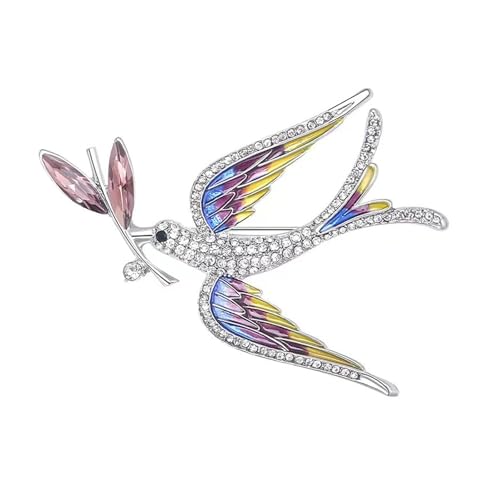 Handgefertigte Brosche mit glitzernden Strasssteinen, geeignet für lässige oder formelle Outfits, フリーサイズ von Kfwfuaee