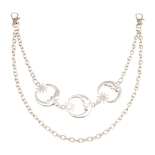 Hosen für Erwachsene Sonnenkette / Mond Anhänger Jeans Kette Schwere Fest Brieftasche Tasche Jeans Mädchen Mädchen Jeans Hose Männer Geldbörse Unisex Hip Hop von Kfwfuaee