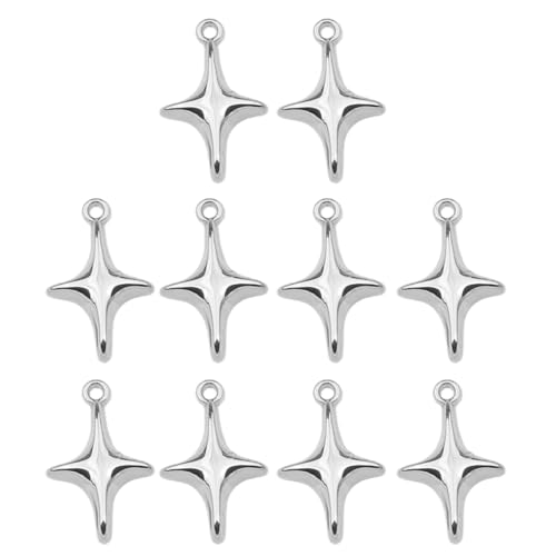 Kfwfuaee 10 x elegante Awn Star Anhänger Halskette für Choker Halskette Schmuck Ohrringe Perlen, フリーサイズ, Wie in der Beschreibung beschrieben, Kein Edelstein von Kfwfuaee