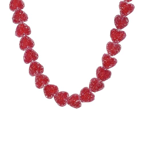 [Kfwfuaee] Bunte Liebe Candy Harz Halskette Einzigartiges Design Leicht Mode Halskette Schmuck Frauen Bunte Harz Liebe Candy Halskette, フリーサイズ, Wie in der Beschreibung beschrieben, Ohne Edelstein von Kfwfuaee