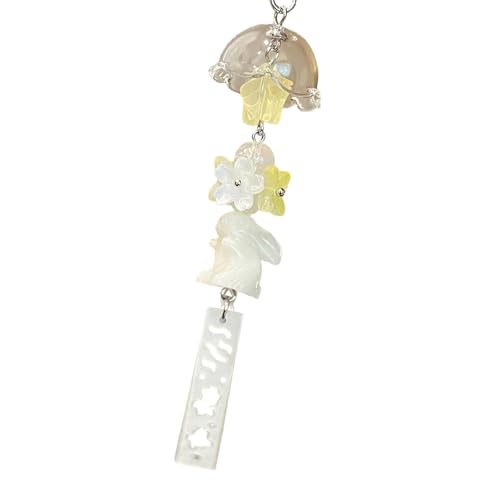 [Kfwfuaee] Eleganter Sternenherz-Anhänger mit Kaninchen inspiriert, robust mit robusten Acrylperlen, modische Accessoires für Teenager Mädchen von Kfwfuaee