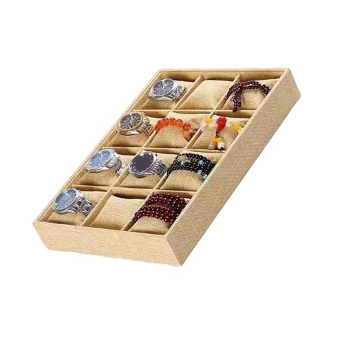 Kfwfuaee Flanellschmuck Organisatoren Tabletts 12 Fachstapelhalter Mit Einstellbarem Kissen Für Armbandlager Flanell Uhren Und Armband Organisatoren von Kfwfuaee