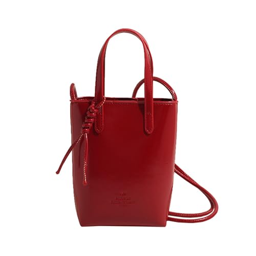Kfwfuaee Frauen Modehandtasche Feste Farb Umhängetasche Top Tasche Retro Crossbod von Kfwfuaee