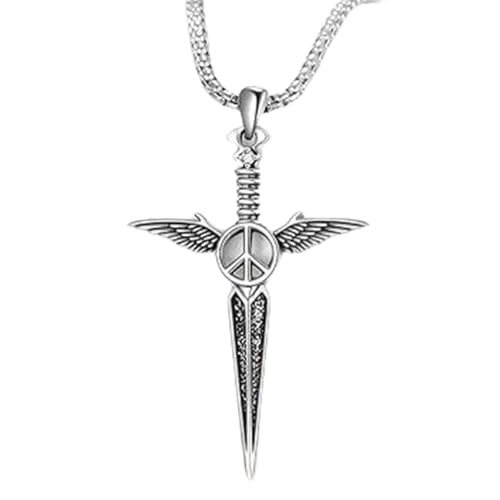 [Kfwfuaee] Geheimnisvolle Gothic-Kreuzkette aus Legierung von Kfwfuaee