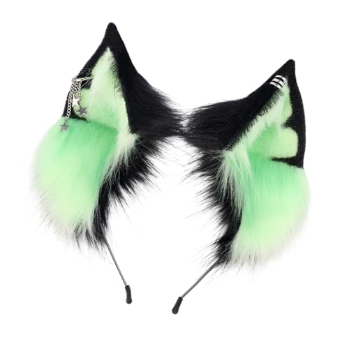 Kfwfuaee Haarreif mit Tierohren, verstellbar, für den täglichen Gebrauch, für Partys, Rollenspiele, handgefertigt, Tierohren von Kfwfuaee