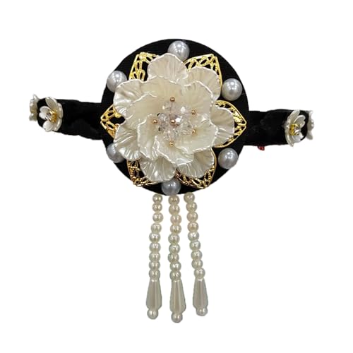 Kfwfuaee - Handbox Headwear Satin and Pearl Hair Hoop Traditional Korean Sera von Kfwfuaee