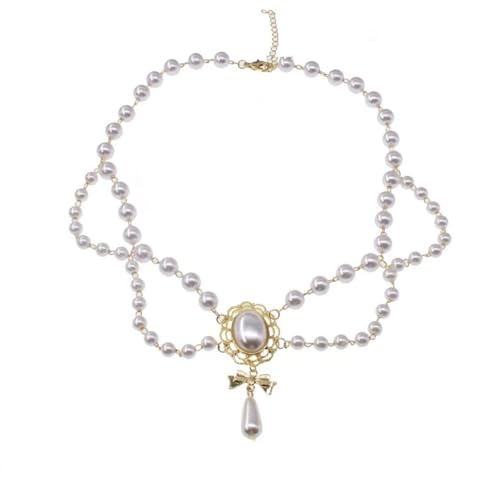 Kfwfuaee Klassische Europäische Stile Doppelstränge Faux Pearls Halskette Vielseitige Abendverschleiß Schlüsselbeinkette Schmuckgeschenk Für Ihre Romantikplätze Halskette Für Tägliche Verschleiß Kfwfuaee Klassische Europäische Stile Doppelstränge Faux Pearls Halskette Vielseitige Abendverschleiß Schlüsselbeinkette Schmuckgeschenk Für Ihre Romantikplätze Halskette Für Tägliche Verschleiß von Kfwfuaee