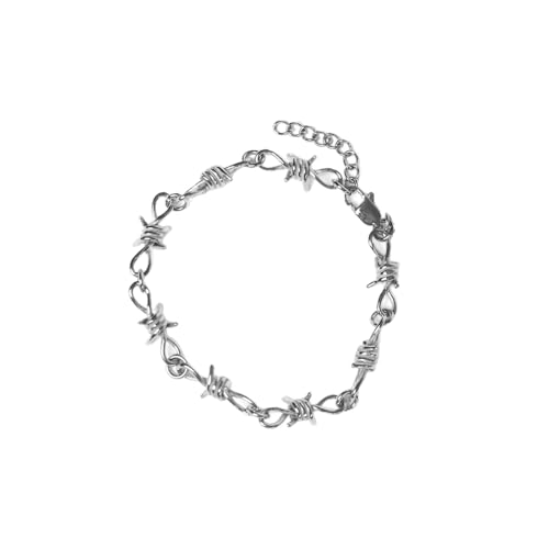 Kfwfuaee Kühnes Gotisch Mit Silberlegierung Armband Einstellbar Unisex Manschettenschmuck Für Konzerte Partys Nervös von Kfwfuaee