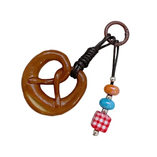 [Kfwfuaee] Lustige und praktische Schokolade Brezel Brotbeutel Mode Ornament Telefonanhänger für Jugendliche Kreative Bagel Charme, Wie in der Beschreibung beschrieben von Kfwfuaee