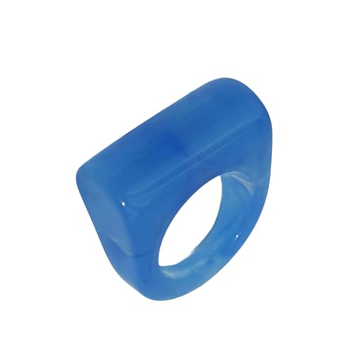 Kfwfuaee Mode Geometrische Harzringe Trendy Accessoire Für Frauen Und Männer Mit Mehreren Farbzusatz Polygon Statement Ringen von Kfwfuaee