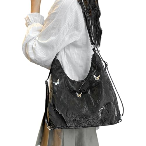 Kfwfuaee Moderne Pendler Rucksäcke Mit Verstärkter Schultergurt Option Casual Umhängetasche Für Professionelle Frauen PU Rucksäcke von Kfwfuaee