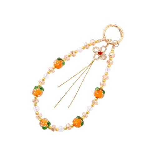 Kfwfuaee Modisches Handyarmband mit Perlen, Schlüsselanhänger, vielfältiges Zubehör für den täglichen Gebrauch, zur Dekoration des Smartphones, Quasten-Design von Kfwfuaee