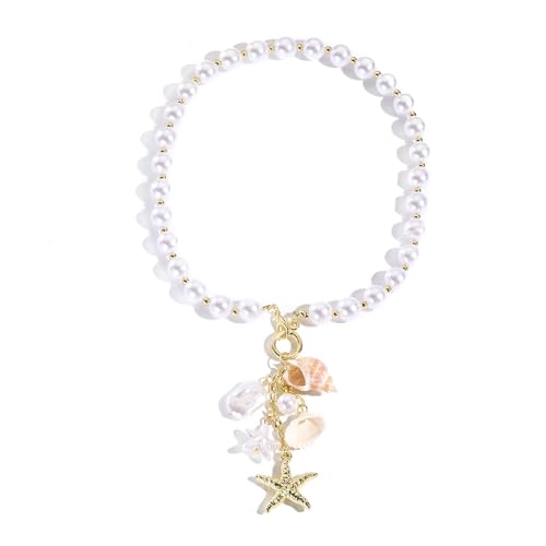 [Kfwfuaee] Natürliche unregelmäßige Muschel-Halskette, einzigartiger Strandschmuck, tragbare und bequeme Tragekette, elegantes Accessoires, elegantes Muschel-Zubehör, フリーサイズ, Wie in der Beschreibung von Kfwfuaee