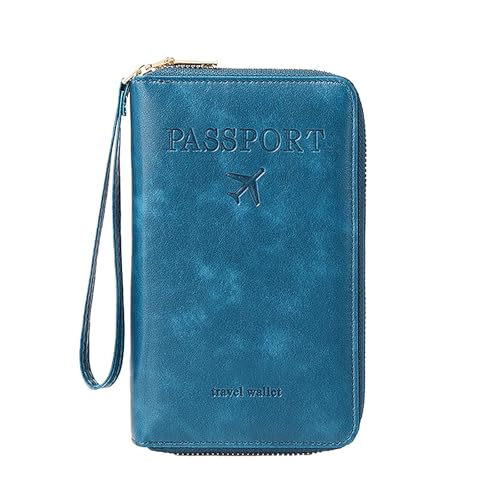 Kfwfuaee Pässe Halterabdeckung Case Travel Wallet Hülle Für Frauen Und Männer Passabdeckung PU Lederpassabdeckung Brieftasche Reißverschluss Reisekarte von Kfwfuaee