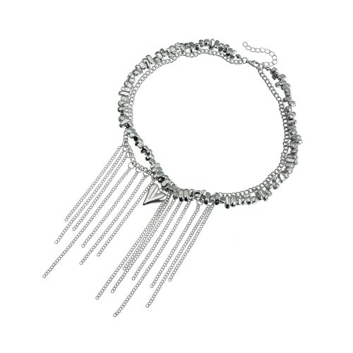[Kfwfuaee] Praktische Halskette mit zartem Herzanhänger mit Tropfenquasten aus Legierung, tolles Geschenk für Freunde und Liebhaber, Modeschmuck von Kfwfuaee