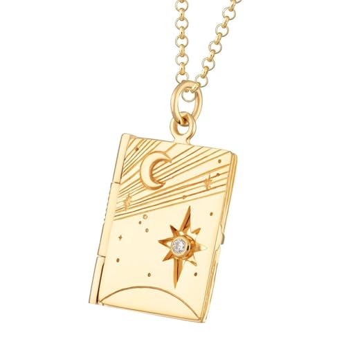 Kfwfuaee Raffinierte Mondstar Charm Halskette Qualität Kupfermaterial von Kfwfuaee