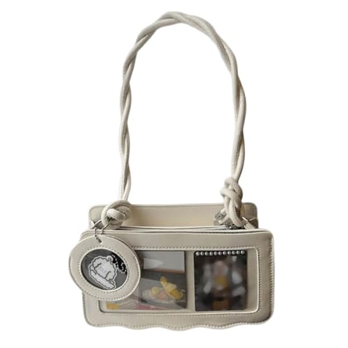 Kfwfuaee Stilvolle Umhängetasche Einfache Crossbody Tasche Schöne Itabag Dekoration PU Leder Messenger Für Stecknadel Display Einfacher Schulter Leder Messenger Mode Itabag Dekoration von Kfwfuaee