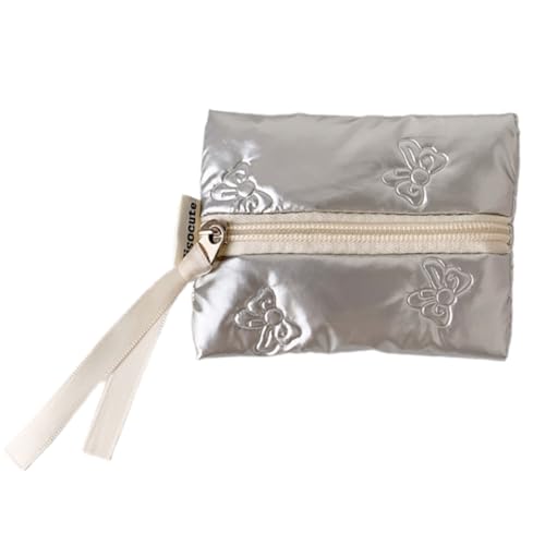 Kfwfuaee Stylische Polyester Münzbrieftasche Mit Dekorativen Bögen Kompakte Größe Für Tägliche Essentielle Karten Organisation Reißverschluss Für Münzen von Kfwfuaee