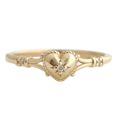 Kfwfuaee Stylish Heart Inspired Gold Finish Rings Legierung Mode Schmuck Alternative Größen 5 Bis 11 Für Mode Forward Women Gold Plated Ehering Kfwfuaee Stylish Heart Inspired Gold Finish Rings Legierung Mode Schmuck Alternative Größen 5 Bis 11 Für Mode Forward Women Gold Plated Ehering von Kfwfuaee