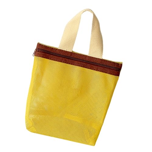 Kfwfuaee Summers Mesh Toted Bag Kleine Kosmetikbeutel Handtasche Faltbare Tragbare Toiletten Strandbeschacher Dusche Caddys Frauenstrand von Kfwfuaee
