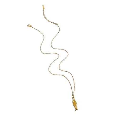 Kfwfuaee Trendige Fisch-Charm-Anhänger-Halskette für Damen, wasserabweisend, Edelstahl, tragbar, für Partys, den täglichen Gebrauch, Fisch-Anhänger, Einheitsgröße, Wie beschrieben, Wie beschrieben von Kfwfuaee