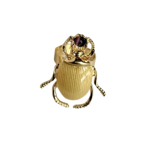 Kfwfuaee Vintage Emaillierte Gruselige Ringe Mit Kristallverzierbarem Band Für Schichten Und Flexible Größe Leichter Emaille Schmuck Für Teenager von Kfwfuaee