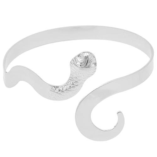 [Kfwfuaee] Zartes Armband für Damen Mädchen Armreif Armreif Offener Armreif Schlangenarmband Offene Manschette Schmuck Top Silber, Wie in der Beschreibung beschrieben von Kfwfuaee
