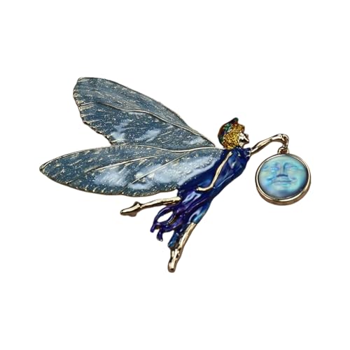 Mehrfarbiger reflektierender Schmuck mit antikem Finish und ätherischer Engelsflügel-Brosche für Ihren besonderen Anlass, robuster Antik-Look, フリーサイズ von Kfwfuaee