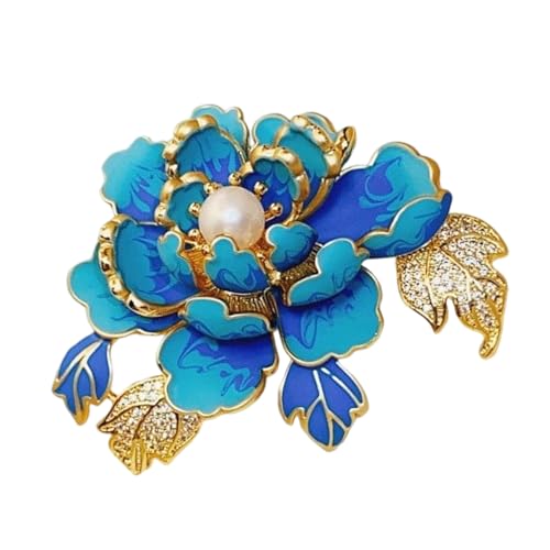 Perlen Akzentuierte Blumenbroschen Stecknadel Mit Strasssteinen Stilvolle Frauen Pfingstrosenschmuck Für Besondere Anlässe Elegante Für Frauen von Kfwfuaee