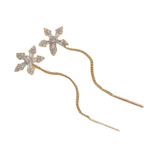 Schimmernde Kristallsernte Blumenohrringe Mit Zarten Quasten Trendy Ohrzubehör Schmuck Für Frauen Mädchen Kristallblumenohrringe von Kfwfuaee