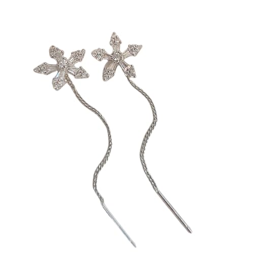Schimmernde Kristallsernte Blumenohrringe Mit Zarten Quasten Trendy Ohrzubehör Schmuck Für Frauen Mädchen Kristallblumenohrringe von Kfwfuaee