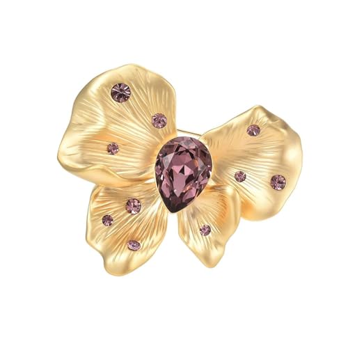 Schmetterlingsform Legierung Brosche Antike Inspirierte Designs Kristalle Für Trendige Frauen Kleidung Accessoires Geschenke Strauchsteine ​​Schmetterling Brosche Pin von Kfwfuaee
