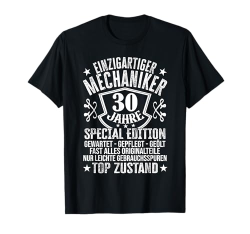 Kfz Mechaniker 30er Geburtstag Mann Männer 30 Jahre T-Shirt von Kfz Mechaniker Geschenk 30. Geburtstag Männer 30er
