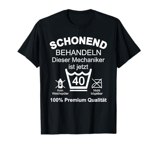 Kfz Mechaniker 40 Geburtstag Männer 40er 40 Jahre Mann T-Shirt Kfz Mechaniker 40 Geburtstag Männer 40er 40 Jahre Mann T-Shirt von Kfz Mechaniker Geschenk 40. Geburtstag Männer
